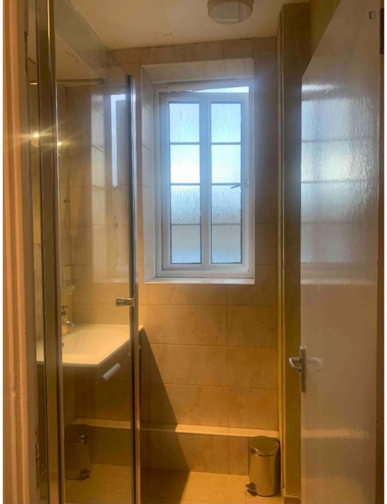 Salle de bain avec douche.